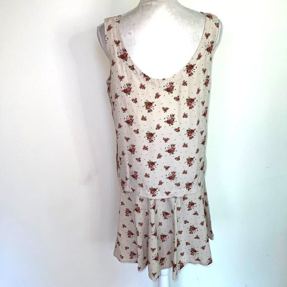 The Limited Skirt Set Womens Medium M Floral Rayon Side Buttons Top Size 8 Cream - Picture 9 of 13